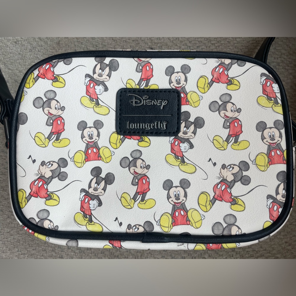 Loungefly Disney Mickey Mouse Doodle Camera Crossbody Bag EUC sold out style